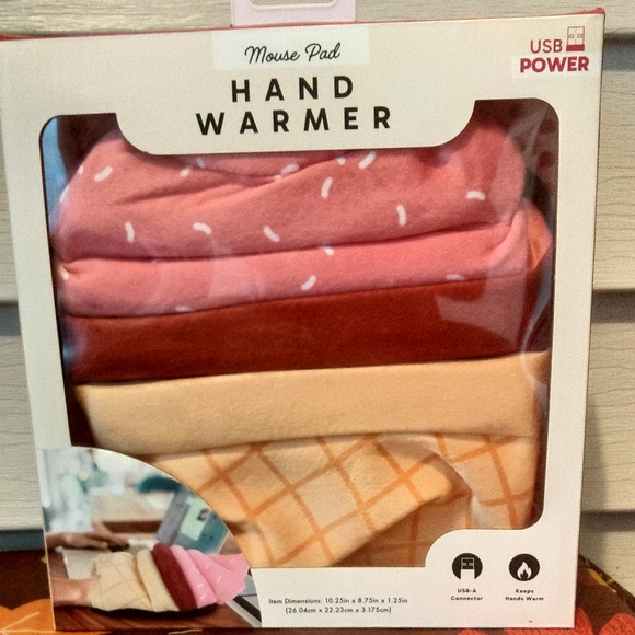 Warm Mouse Pad - Pink and Cream For Those Cold Hands - Picture 3 of 7